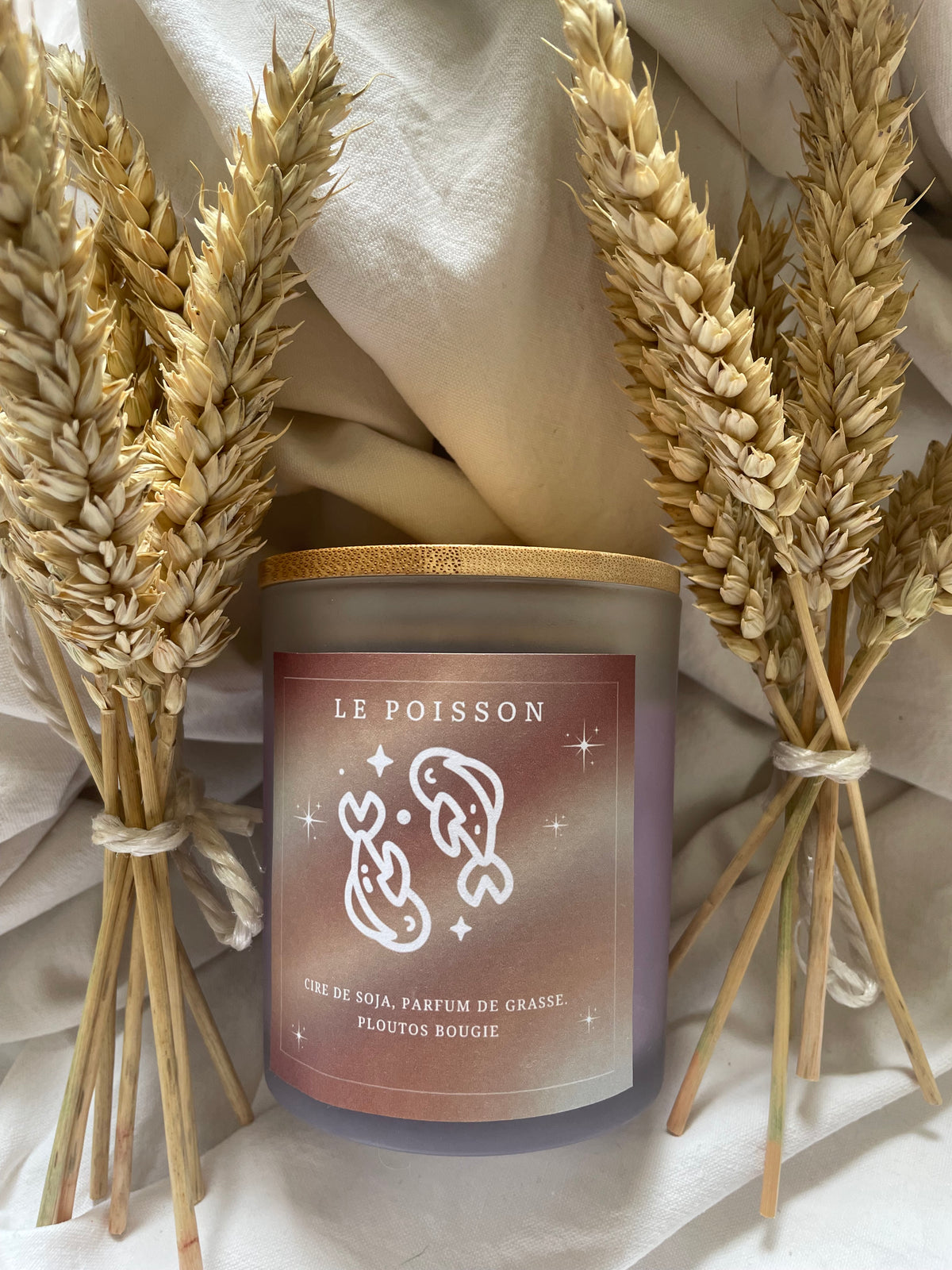 Bougie astrologique Eau pour Cancer, Scorpion et Poissons, en cire de soja — visuel 8 de la galerie
