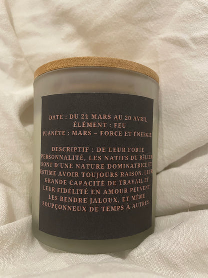 Bougie astrologique Feu pour Bélier, Lion et Sagittaire, en cire de soja — visuel 5 de la galerie