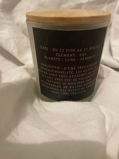 Bougie astrologique Eau pour Cancer, Scorpion et Poissons, en cire de soja — visuel 6 de la galerie